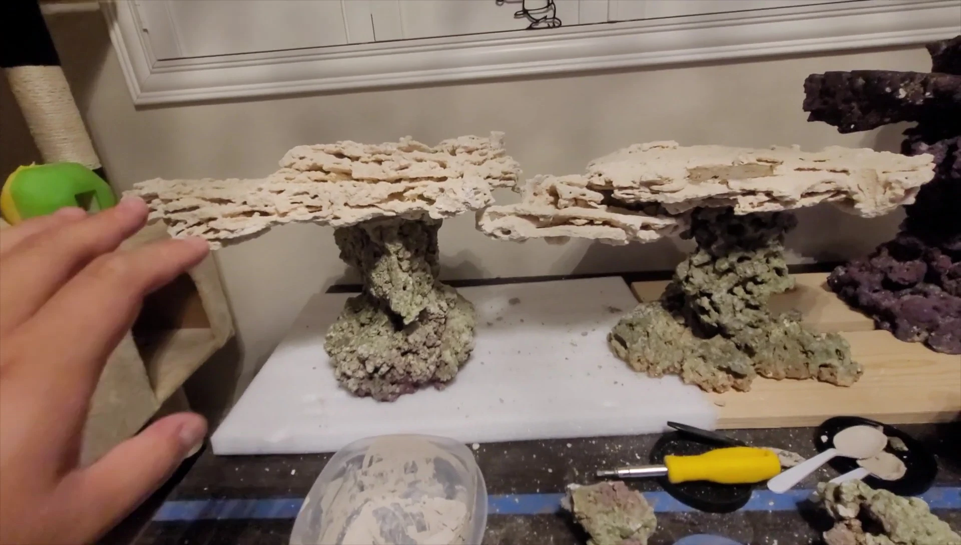 Overview of the completed aquascape structure