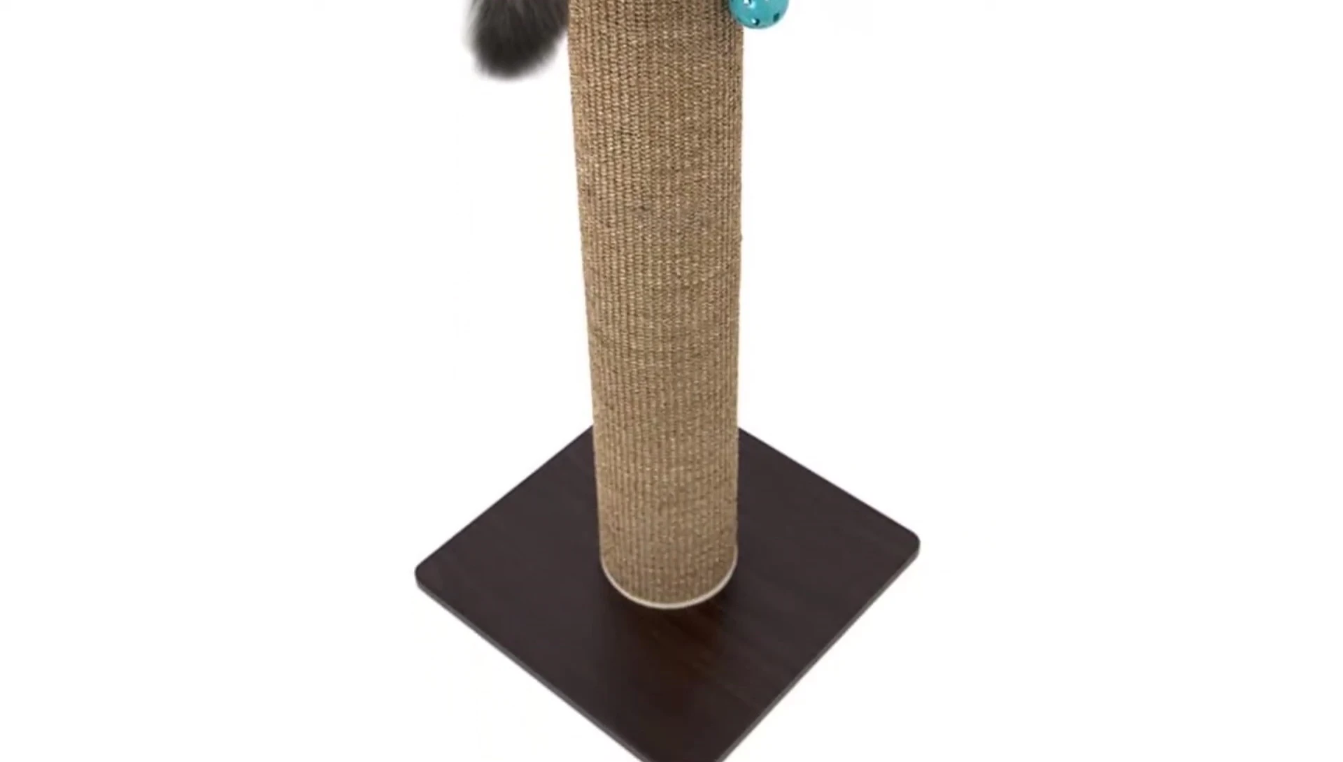Detail of the Kitty City scratching post's base.