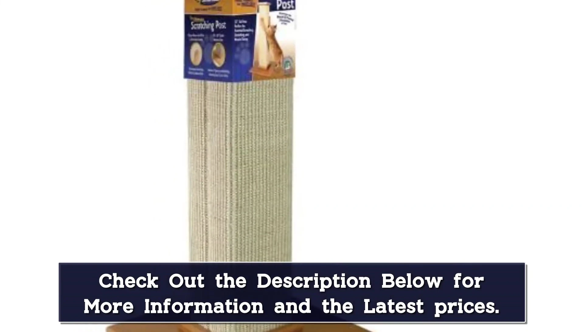 Close-up of the base of the durable sisal scratching post.