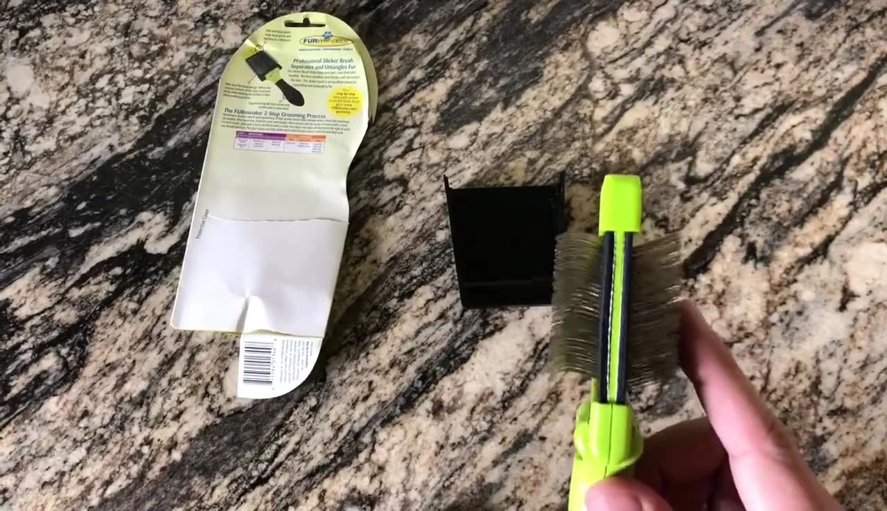 The reviewer demonstrating brush usage.