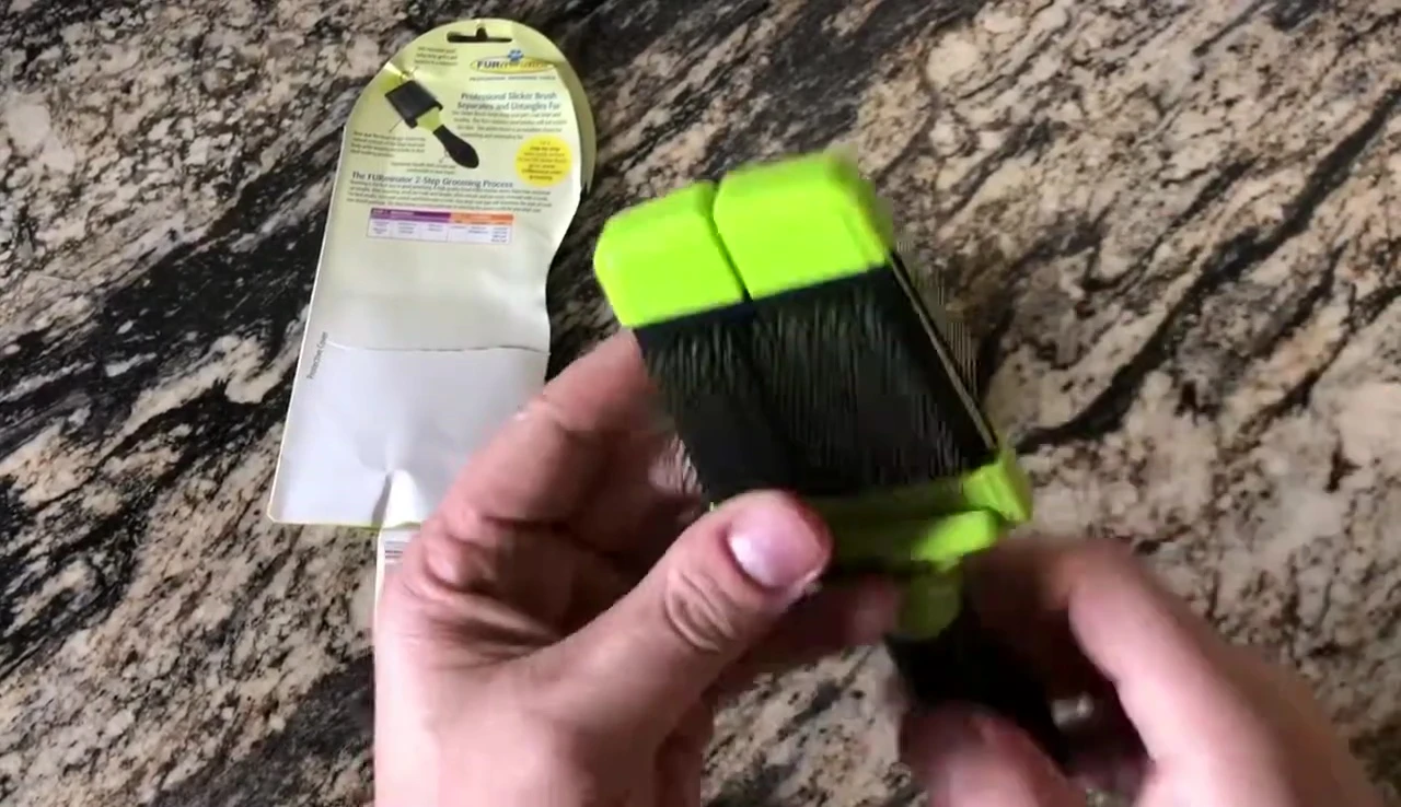 A close-up shot of the brush head and handle connection.