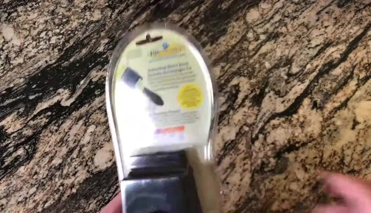 The reviewer showing the price of the brush