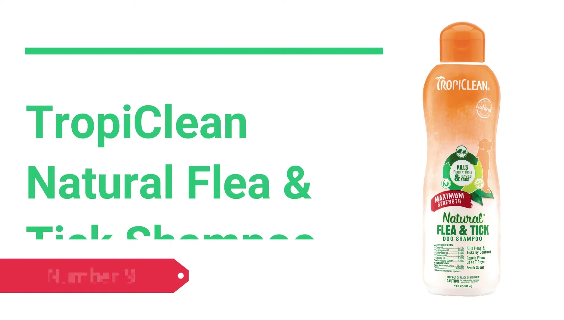 Tropiclean Natural Flea & Tick Shampoo bottle