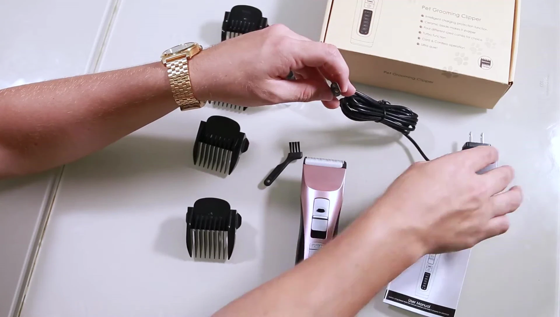 AC charger for convenient cordless use.