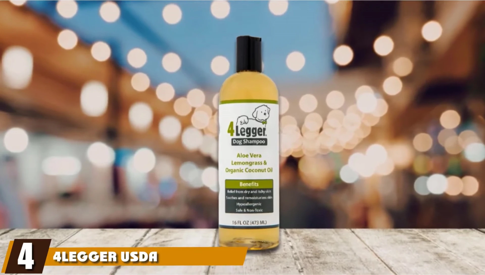 USDA Certified Organic Dog Shampoo bottle