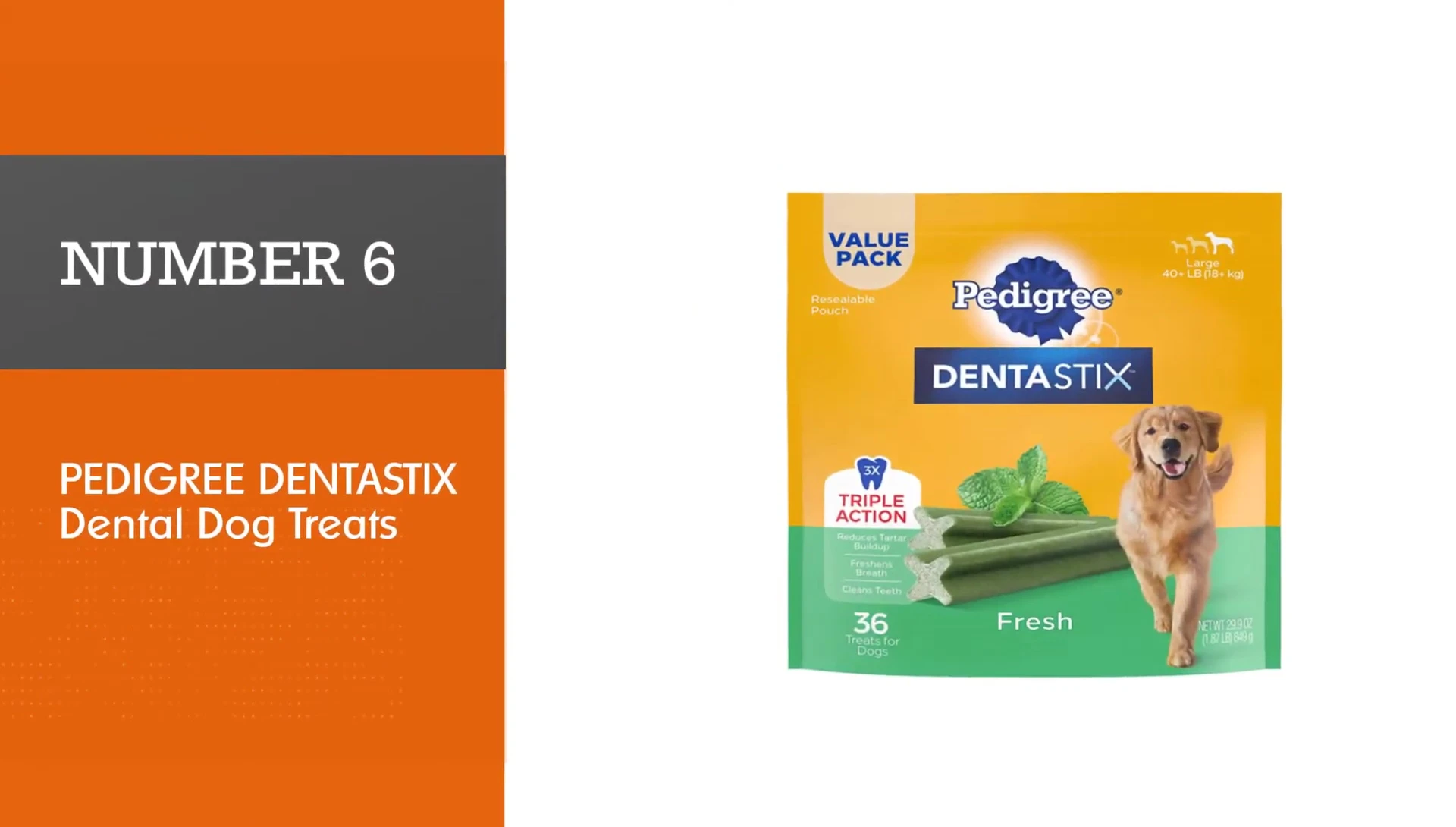 Package of Pedigree Dentastix Dental Dog Treats.