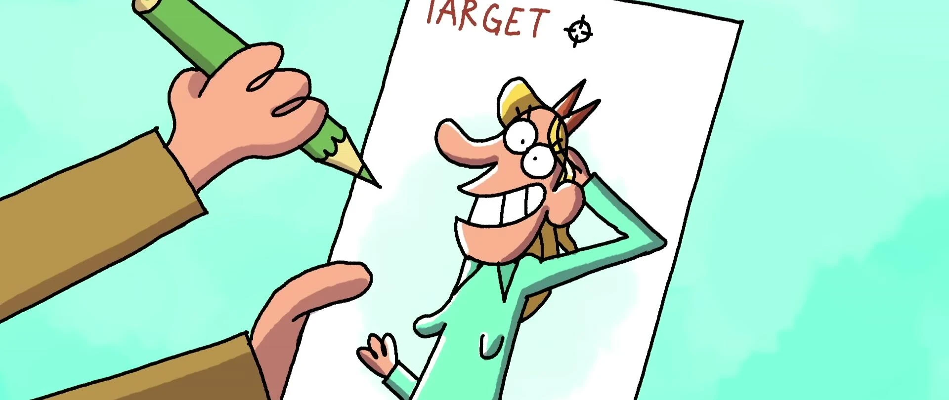 A final shot summarizing the lighthearted and comical tone.