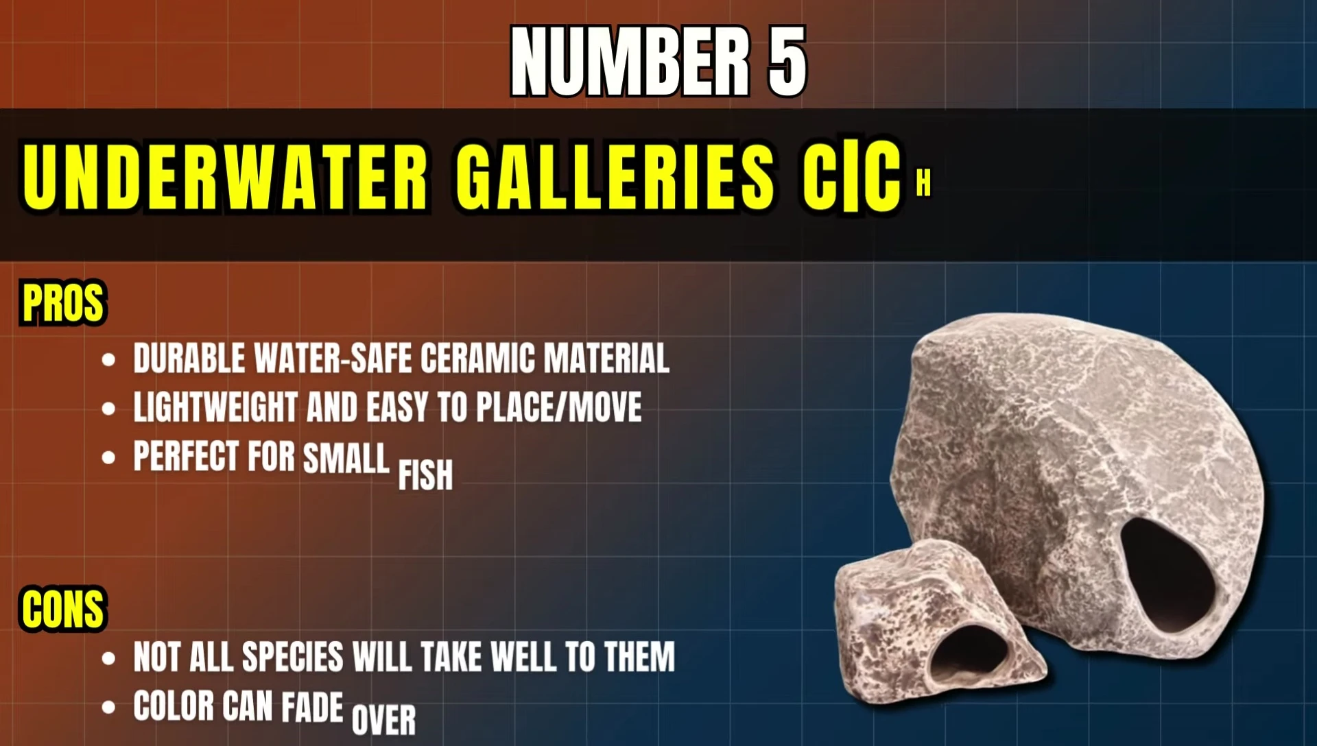 Underwater Galleries Cichlid Aquarium Stones