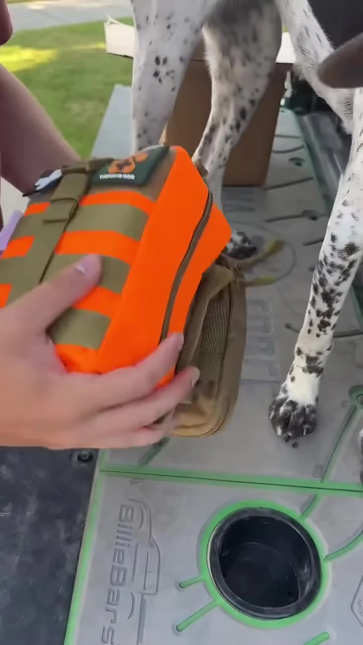 Close-up of the first-aid kit