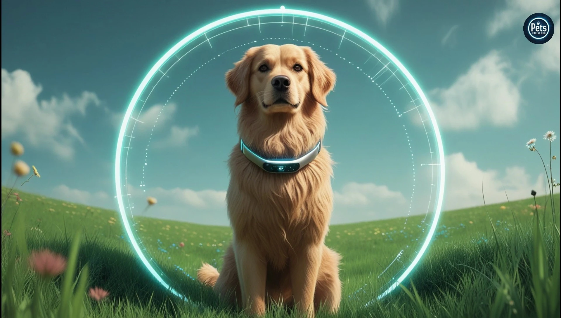 A graphic explaining how a GPS dog fence works.