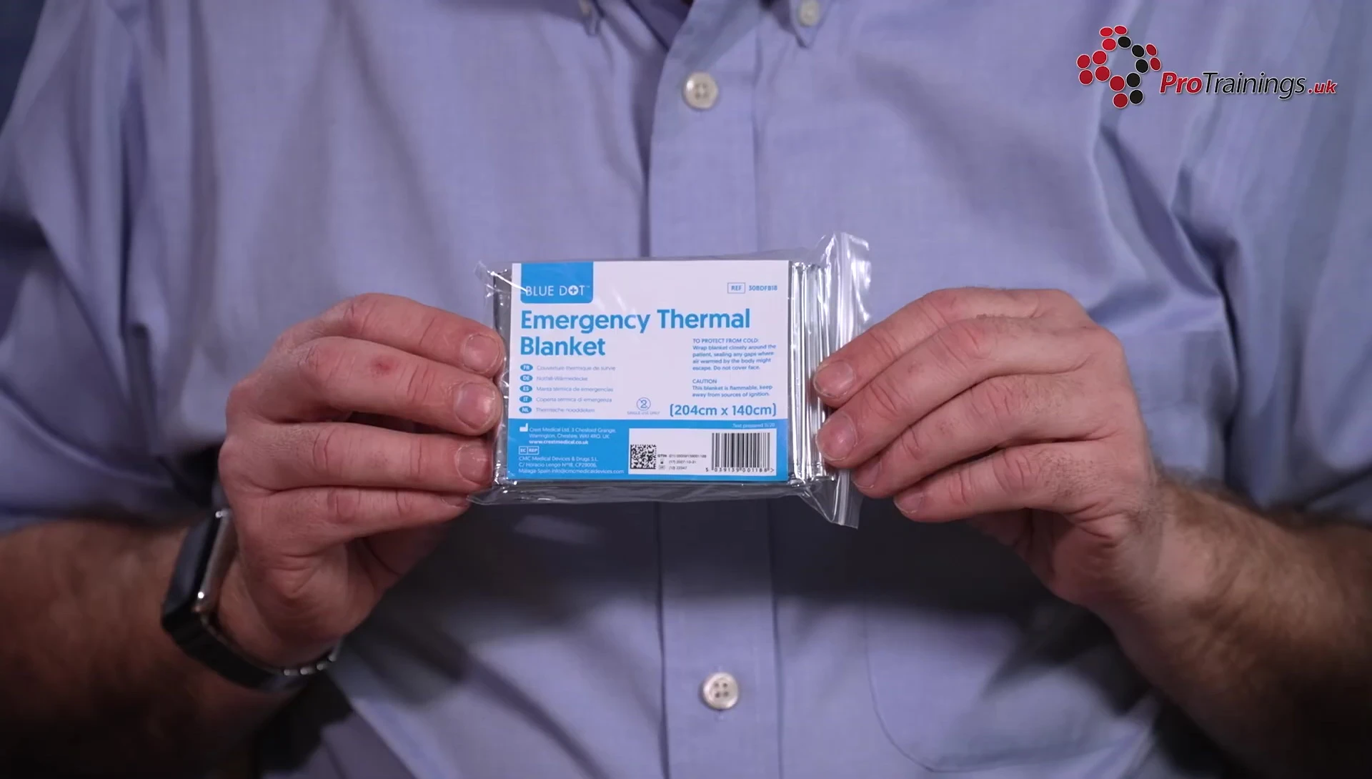 A foil blanket for maintaining body temperature