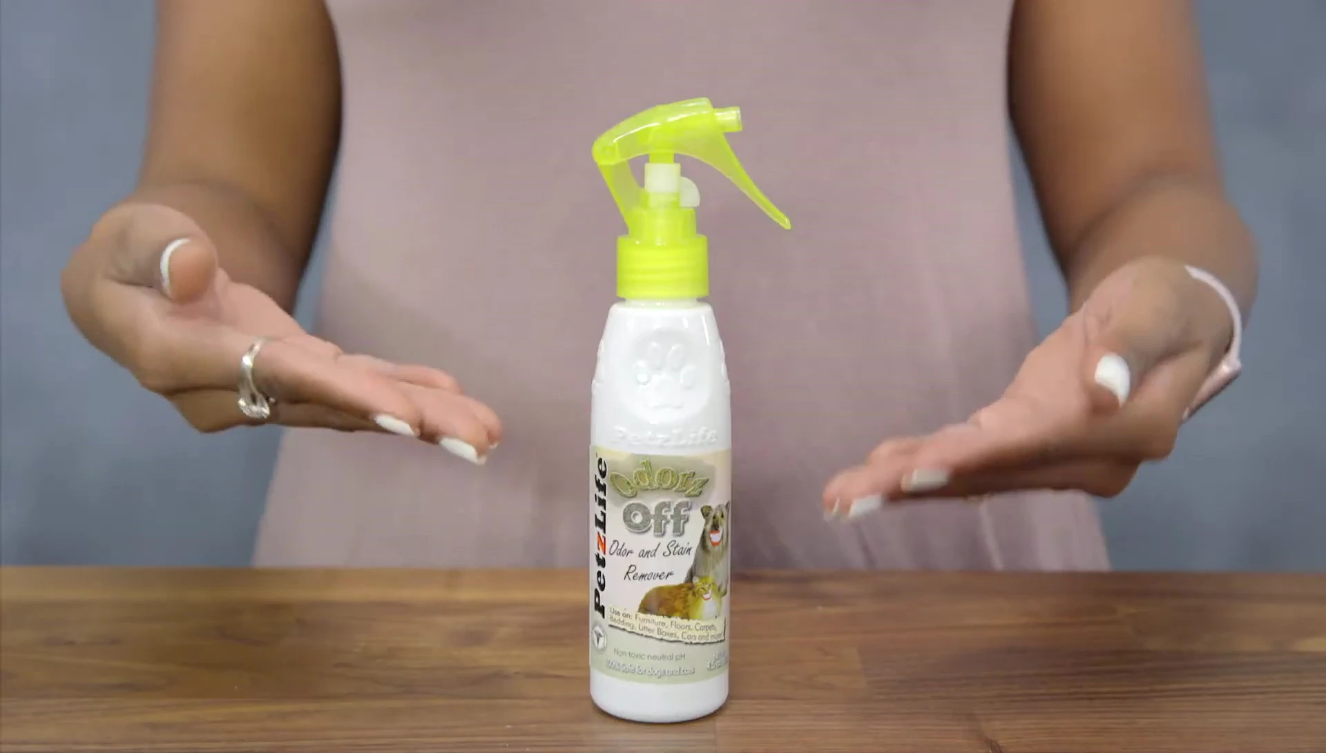 PetzLife Odor and Stain Remover spray bottle