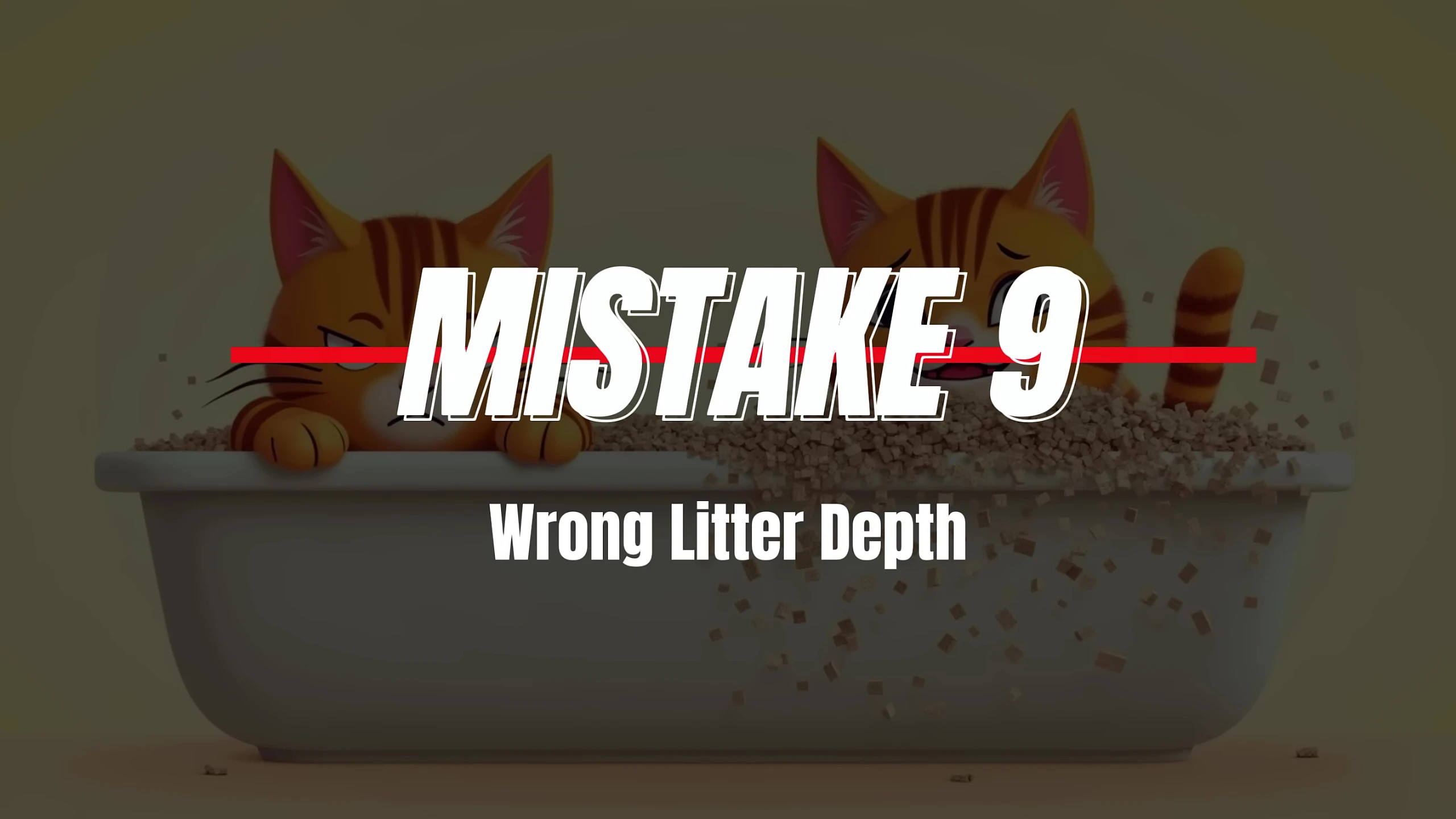 Illustrating correct litter depth.