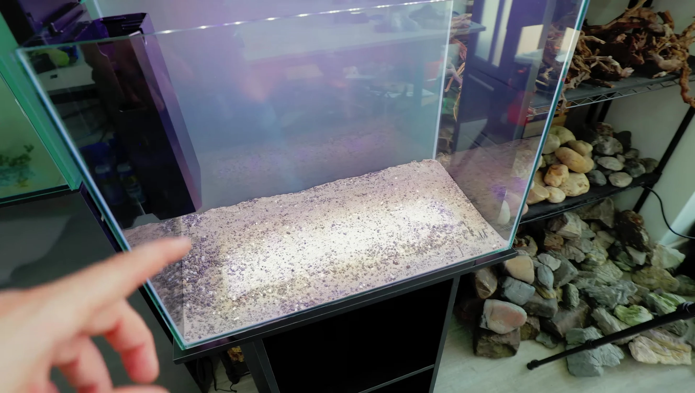 Adding pond compost to the substrate