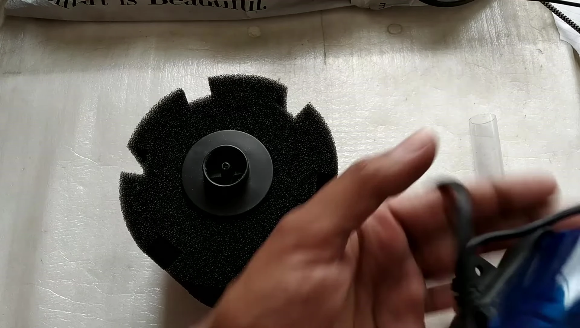 Connecting the air pump to the filter